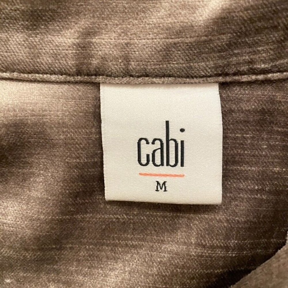 CAbi 3377 Sunday Topper Velvet Blazer Jacket Platinum Green - Picture 5 of 9